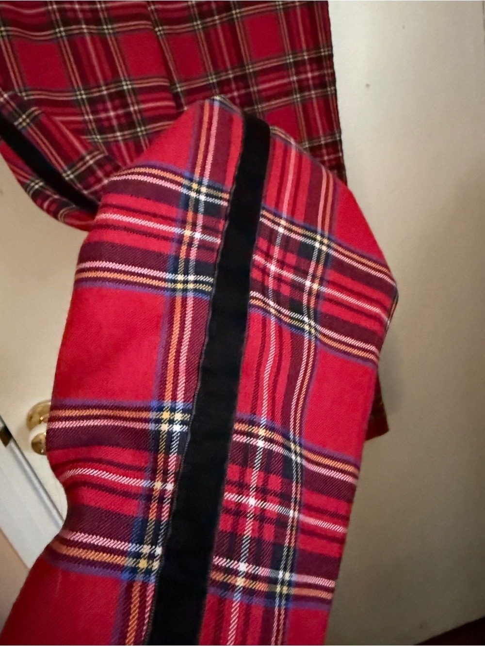 Talbots Red Plaid Straight-Leg Women's Pants - Picture 3 of 6